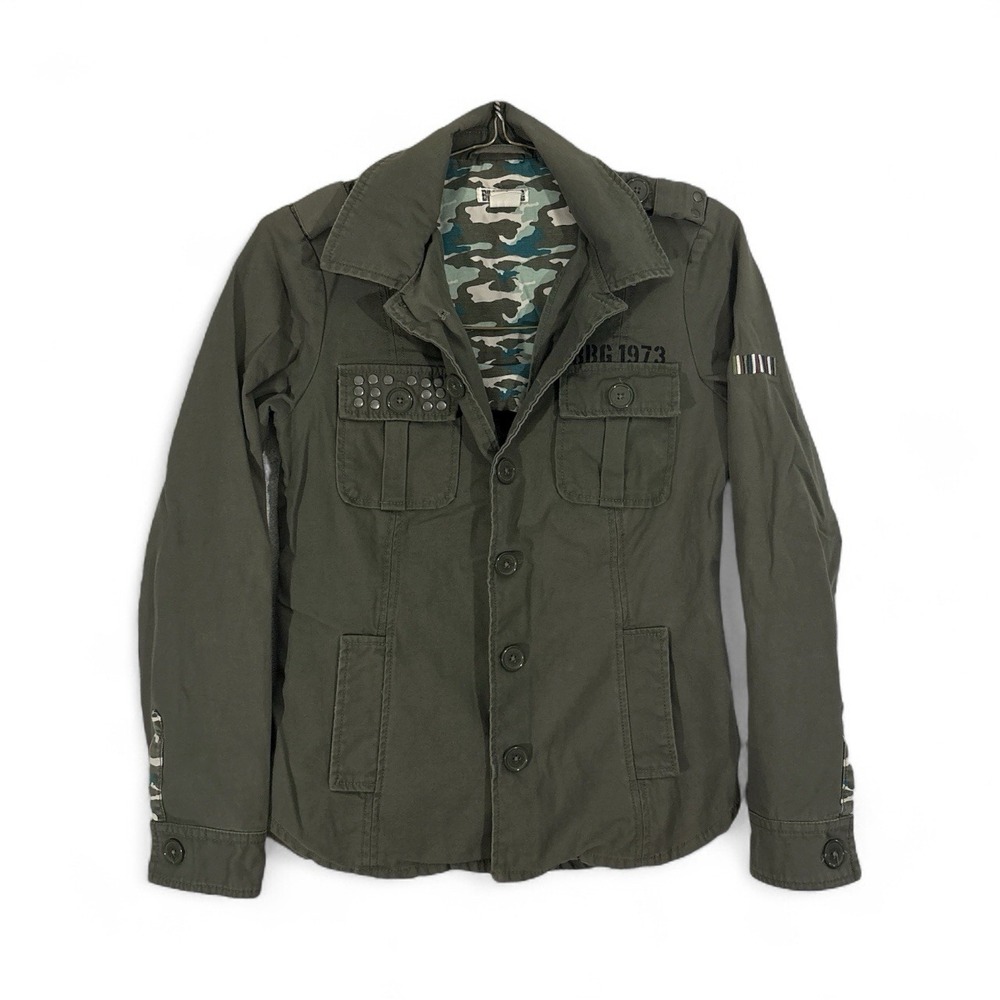 Billabong‎ Vintage Army Green Bomber Jacket BBG1973 Women's Medium